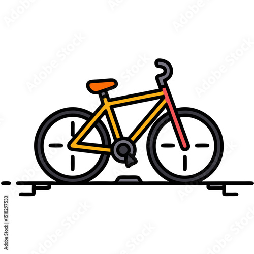 Adventure Mountain Bike Icon: Symbol of Outdoor Thrill