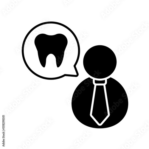 Icon a dentist, isolated against a clean background.