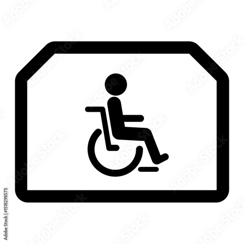 福祉施設　車椅子ユーザーのアイコン