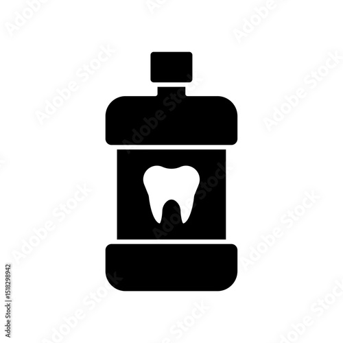 Icon a mouthwash, isolated against a clean background.