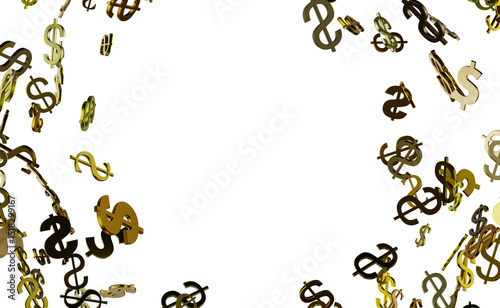 dollar symbol, 3d render il...