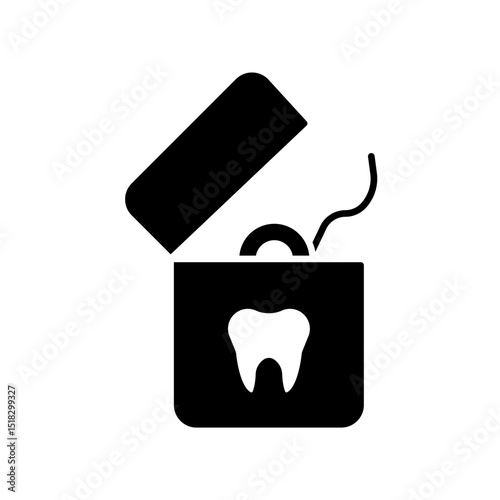 Icon a dental floss, isolated against a clean background.