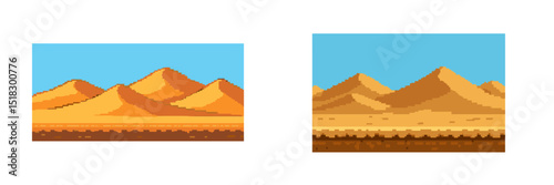 Desert landscape with rolling dunes and clear blue sky during daylight