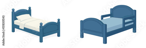Colorful children's beds designed for comfort and safety in a playful sleeping environment suitable for young kids
