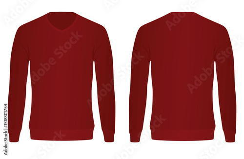 Red  top blazer. vector illustration	