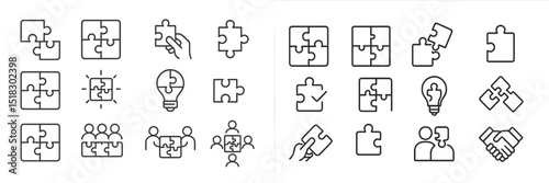 Creative collaboration in puzzle pieces symbolizing teamwork and problem-solving during a workshop