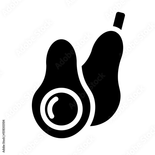 avocado glyph icon