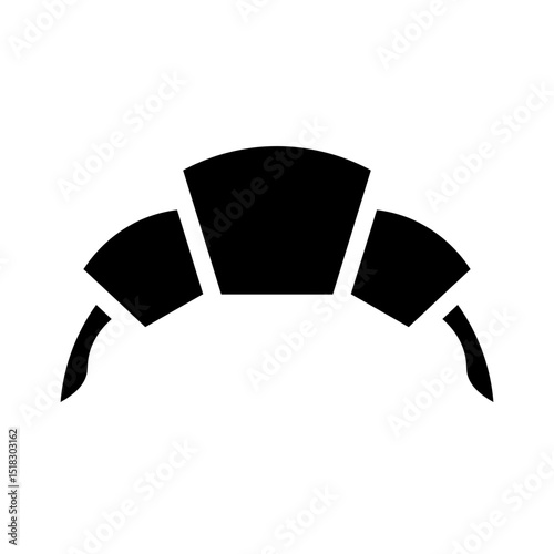 croissant glyph icon