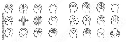 Exploring various representations of human thoughts and emotions through simple line art