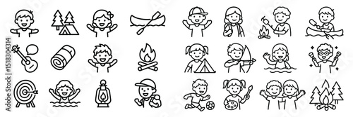 Fun camping activities for children showcasing outdoor skills and teamwork during summer adventures