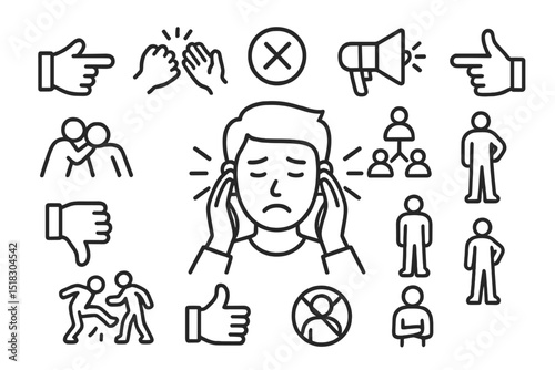 Understanding feelings of frustration and expression through various gestures in a busy social setting