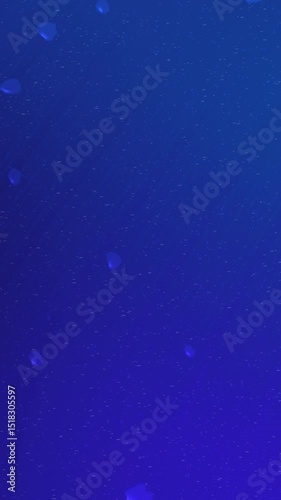 Abstract Blue Gradient Background with Floating Shapes and Particle Effects