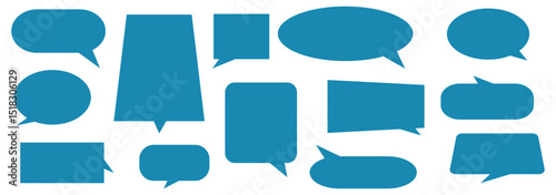 Artistic Articulation  Doodle Speech Icons to Capture Attention . Set of speech bubble. Speech bubble comic sign.