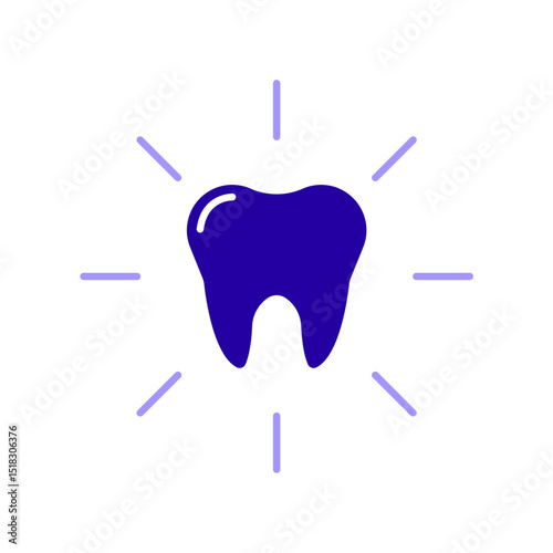 Icon a tooth, isolated against a clean background.
