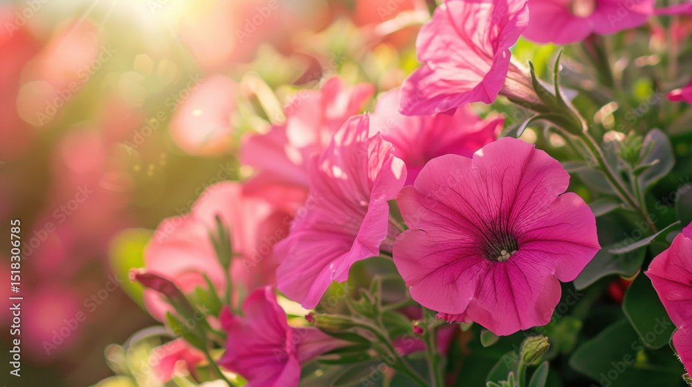 closeup of vibrant pink petunias closeup of vibrant pink petunias