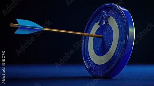 Blue target with arrow aimed at the center.