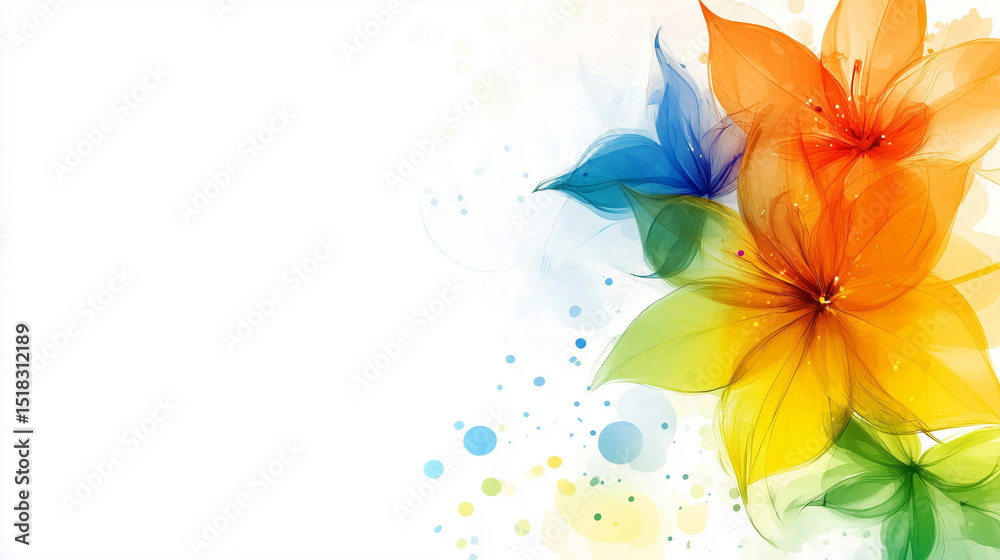 Obraz premium watercolor floral background