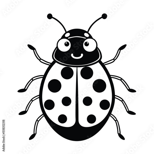 vector ladybug on white background