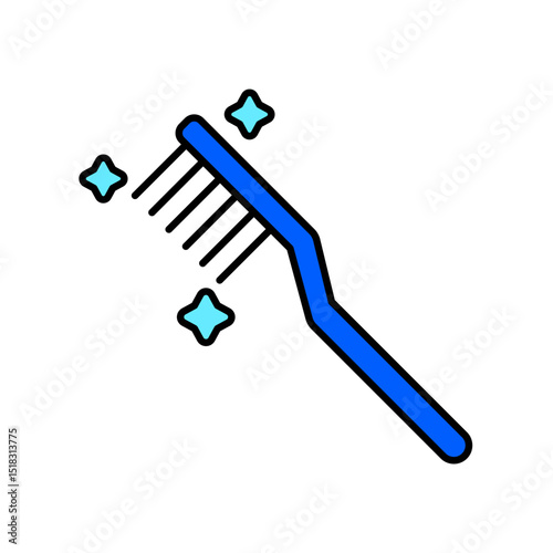Icon a toothbrush, isolated against a clean background.