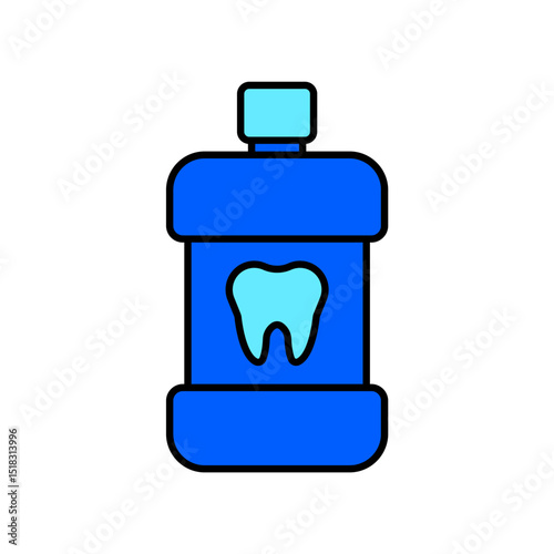 Icon a mouthwash, isolated against a clean background.
