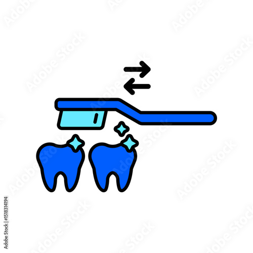 Icon a brushing, isolated against a clean background.