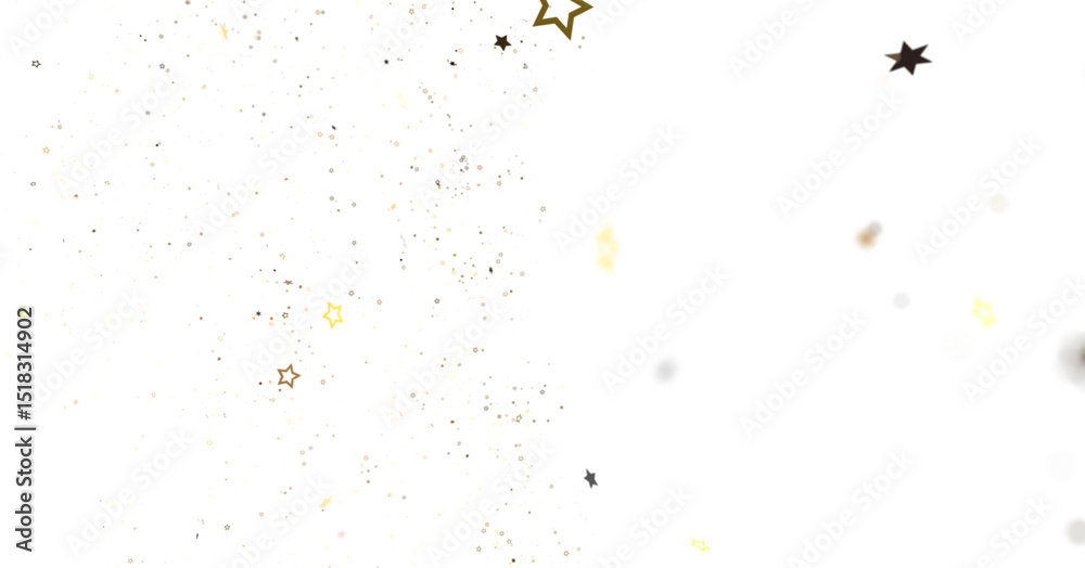 Fototapeta premium Dazzling 3D Illustration: Witness a Downpour of Golden Stars