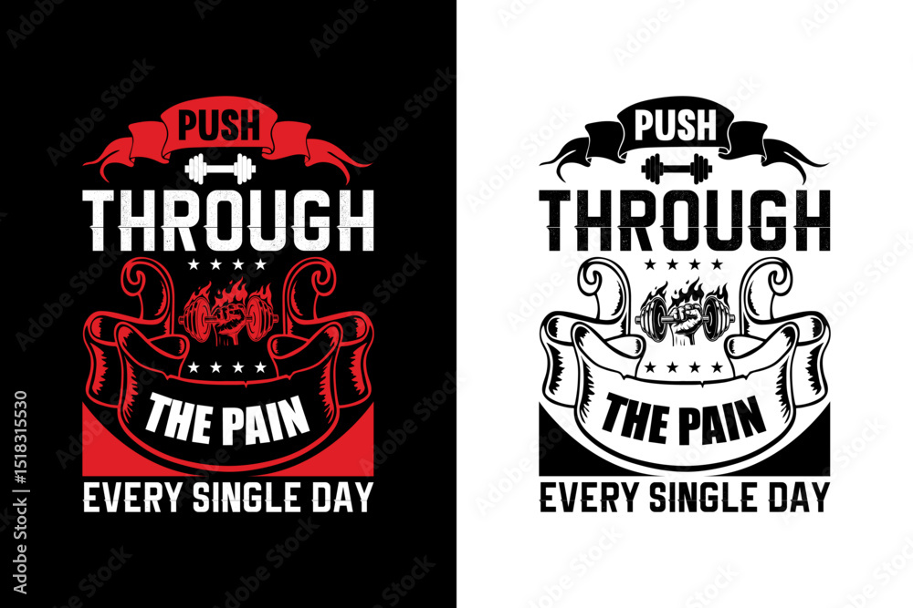 Obraz premium Gym t shirt design