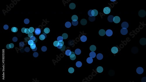 A cascade of blur circles creates a dynamic yet calming visual background