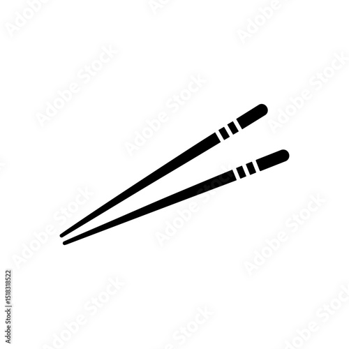 Minimalist Chopsticks: A clean, minimalist vector art illustration of chopsticks, symbolizing Asian cuisine and culture with simple, elegant lines.