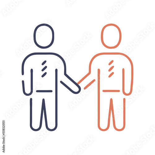 Business Partner Handshake Icon for Corporate Collaboration