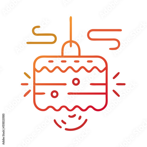 Birthday Pinata with Candy Icon for Kids Party and Fun Activities