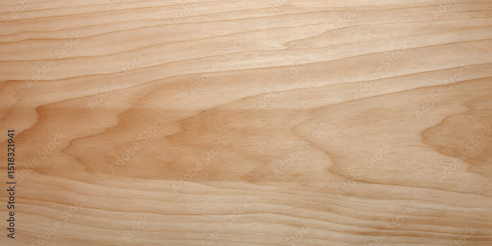 Obraz premium Light Maple Wood Texture Smooth Grain, Soft Surface
