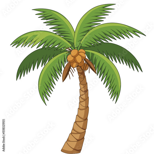This set of detailed palm and coconut tree silhouette illustrations in black is perfect for adding a touch of tropical paradise to your design projects.