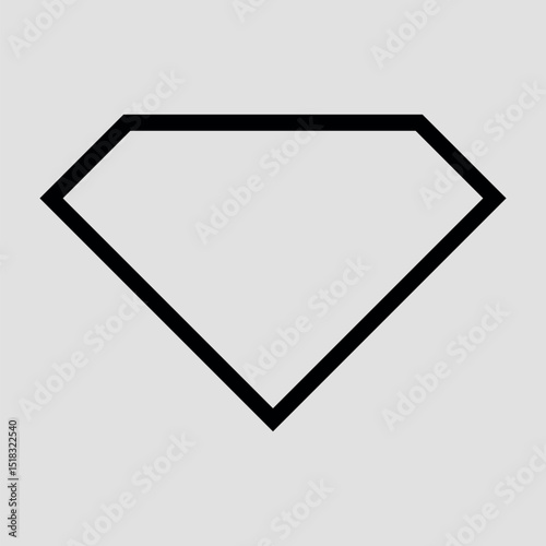 Black and White Dimond Icon