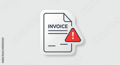 Invoice Error: Urgent Payment Alert!  Financial Warning Icon