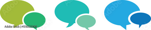 Speech bubble icons. Conversation icon. Comment and speech bubble symbol. Speech bubble collection. Vector illustration 