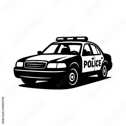 Police car icon with transparent background law enforcement vehicle symbol

