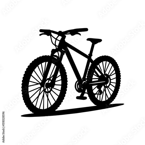 Mountain bike icon in transparent background
