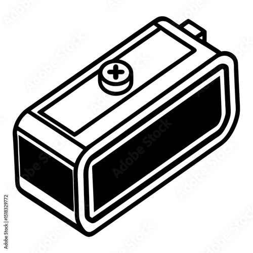 Lithium-Ion Battery Cross-Section Vector on White