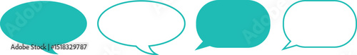 Speech Bubble set. Speech bubble, speech balloon, chat box and empty social media message.