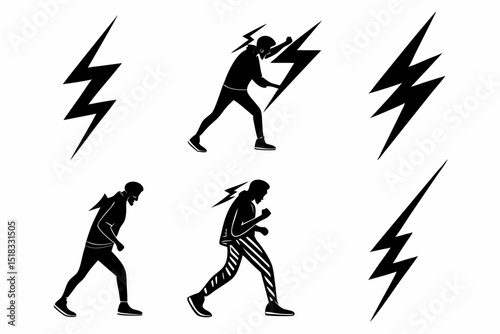 vector illustration of a silhouette of a man