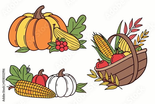 set of vegetables