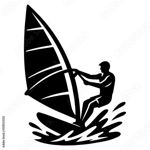 Windsurf icon in transparent background
