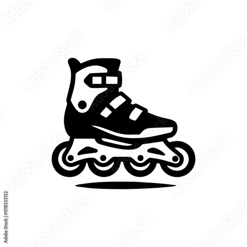 Inline skates icon in transparent background
