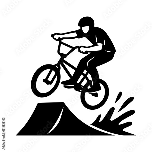 BMX bike icon in transparent background
