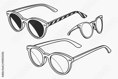 sunglasses on a white background
