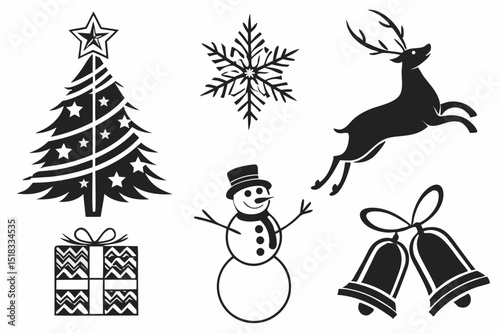 christmas icons set