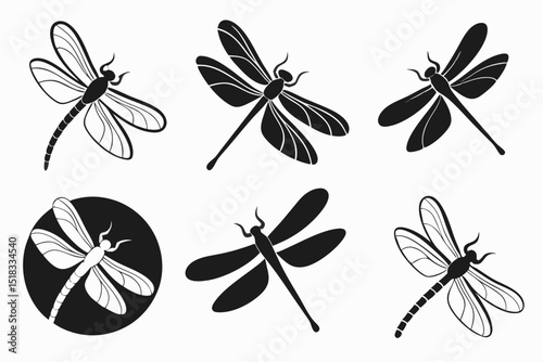 set of butterflies