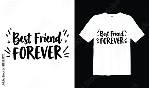 t shirt design concept friendship forever