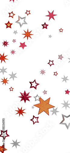 Festive background with sparkly stars in red, orange, and silver. Perfect for holidays!